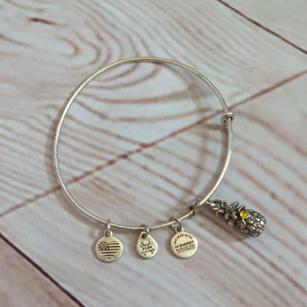 Alex and Ani Pineapple Charm Bangle Bracelet
